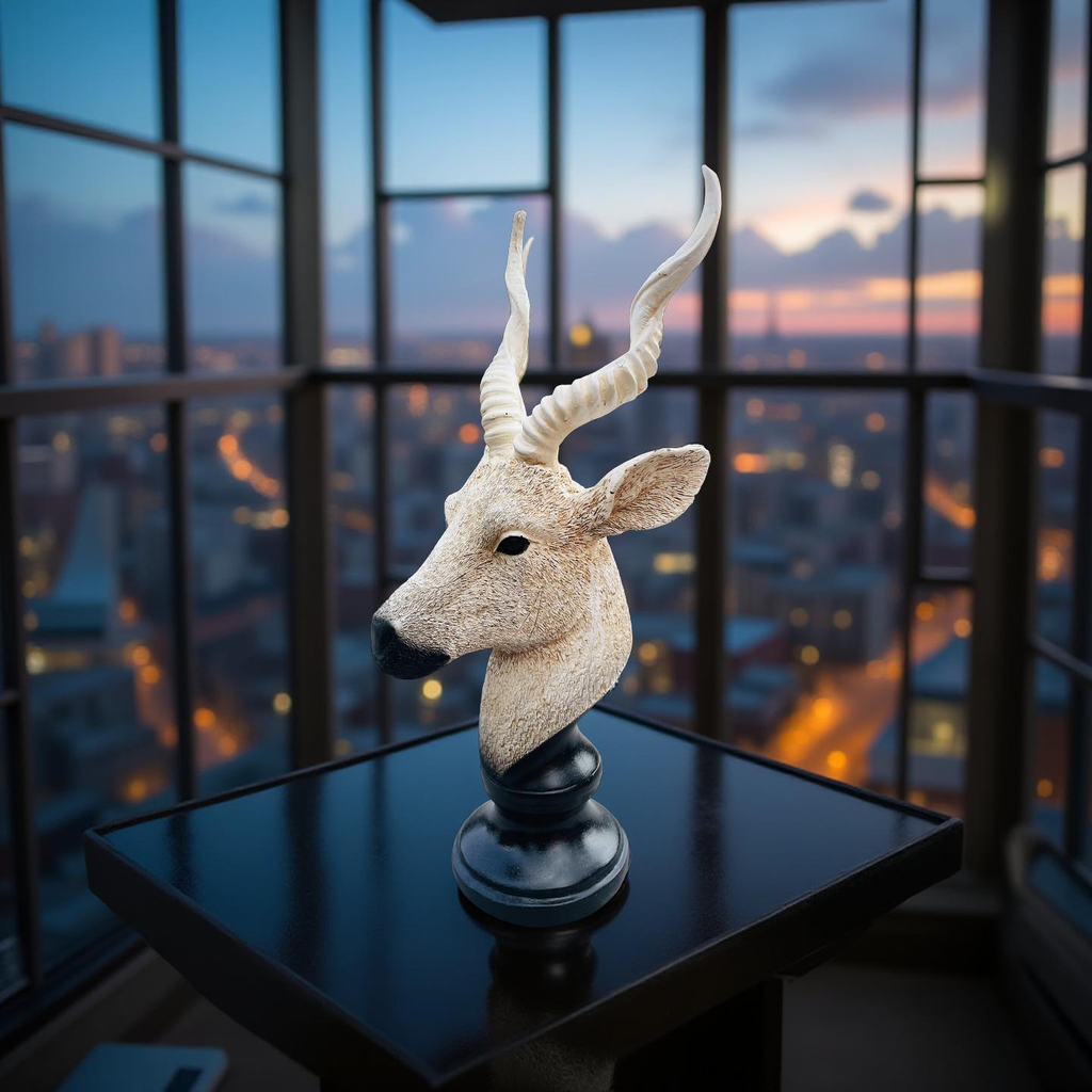 Desert Sentinel – Antelope Bust Sculpture