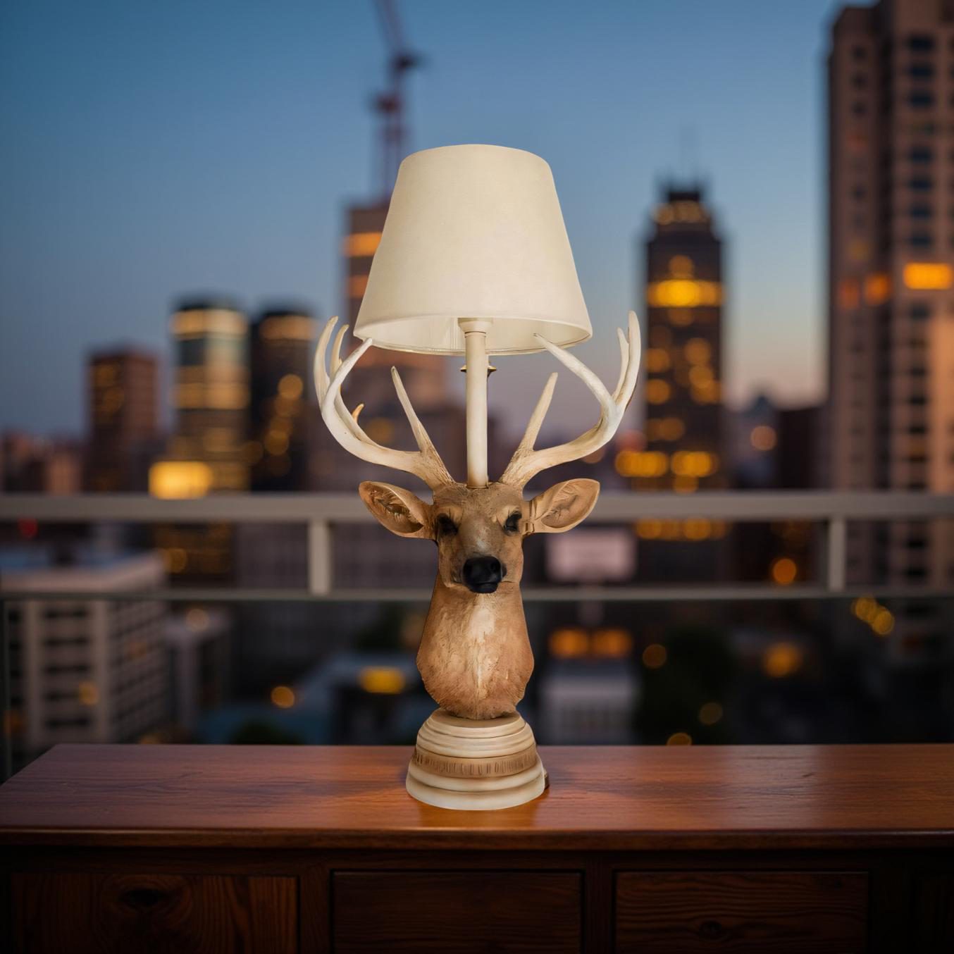 Realistic Antler Deer Table Lamp