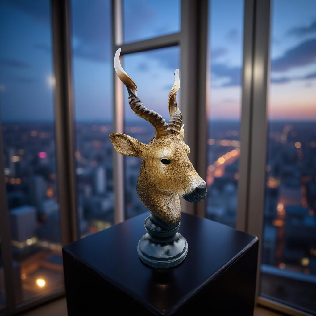 Desert Sentinel – Antelope Bust Sculpture