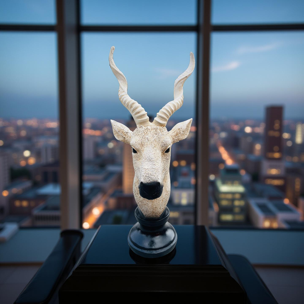 Desert Sentinel – Antelope Bust Sculpture