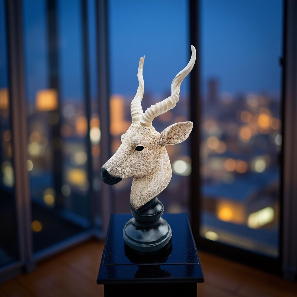 Desert Sentinel – Antelope Bust Sculpture