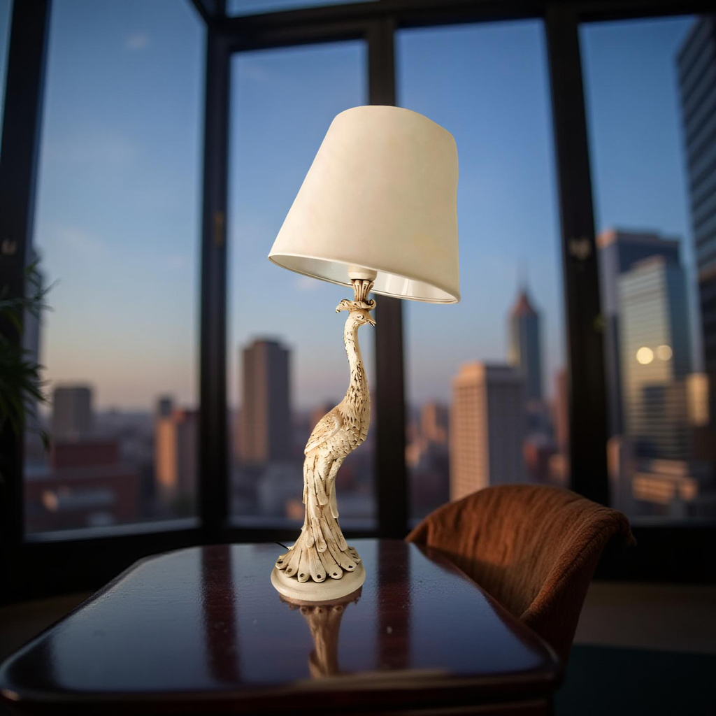 Royal Peacock Lamp – Elegant Table Decor