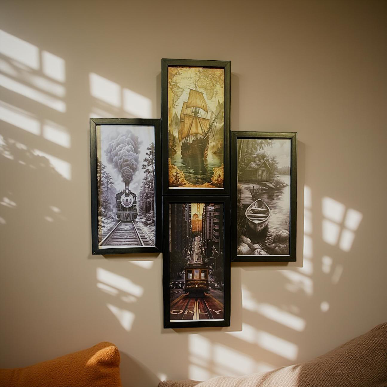 Timeless Journeys – Vintage Transport Wall Art Set