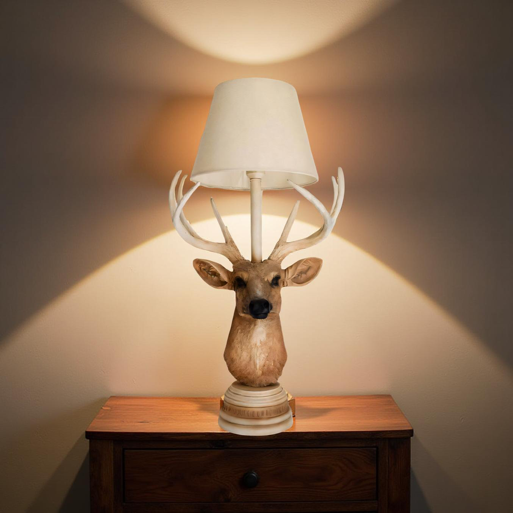 Realistic Antler Deer Table Lamp