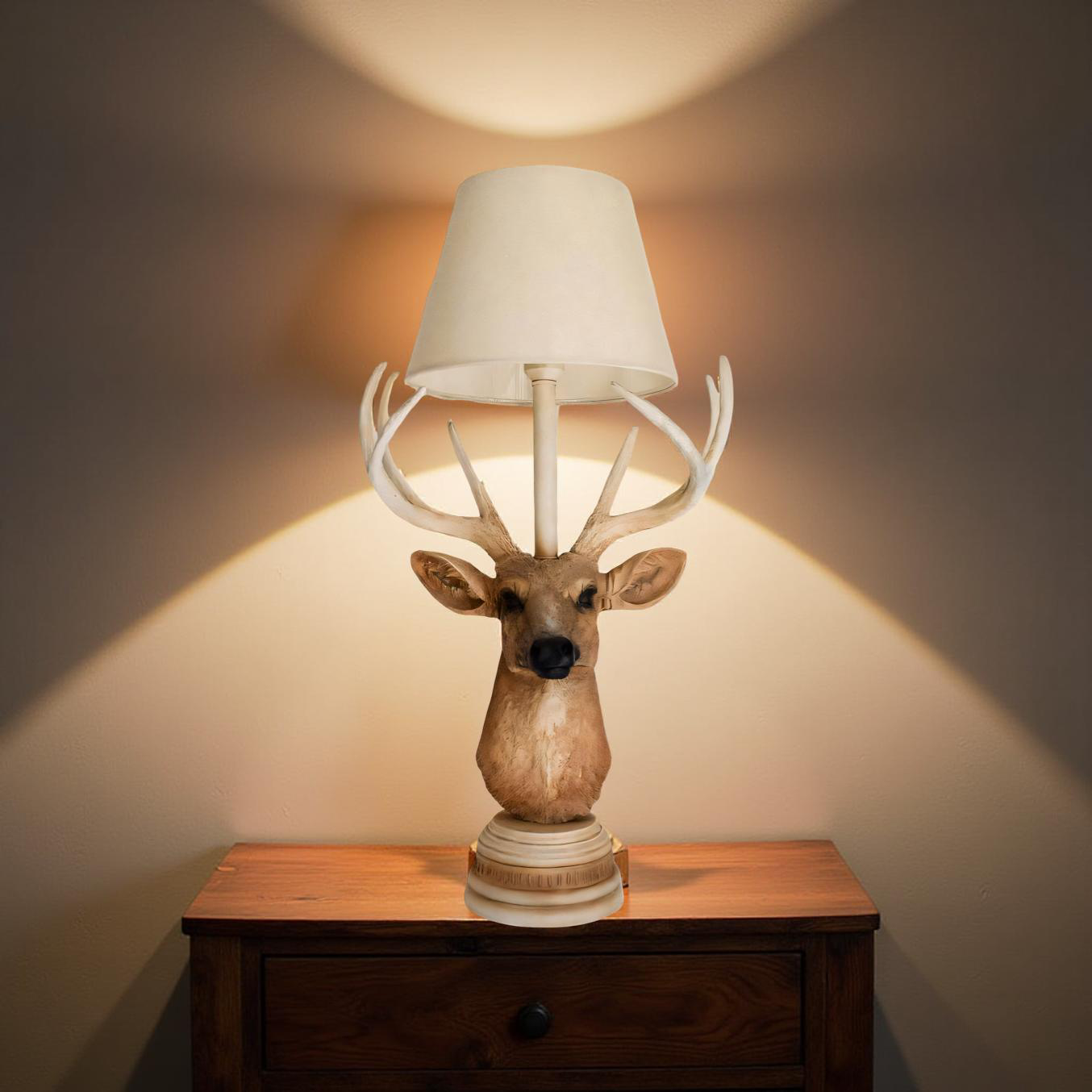 Realistic Antler Deer Table Lamp