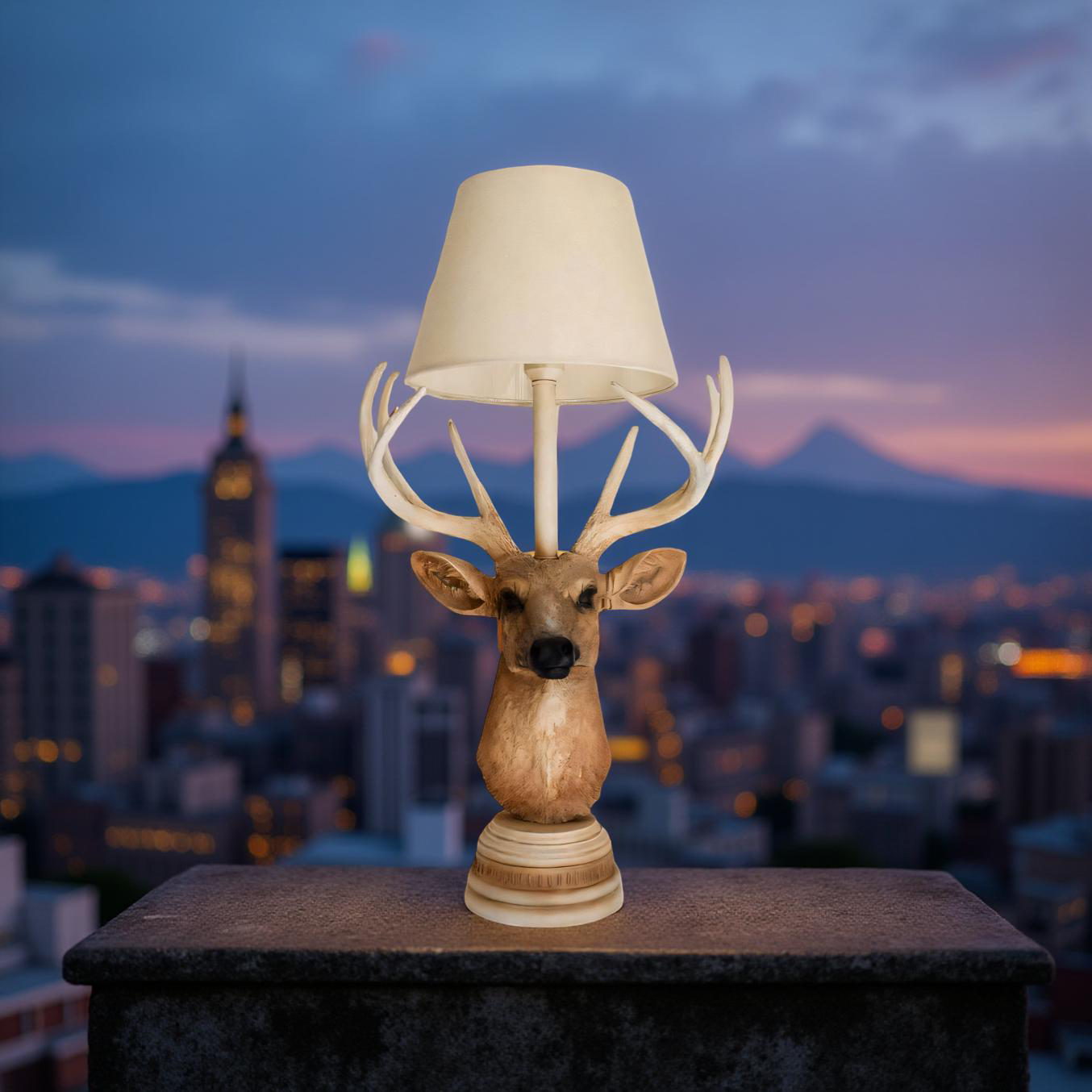 Realistic Antler Deer Table Lamp