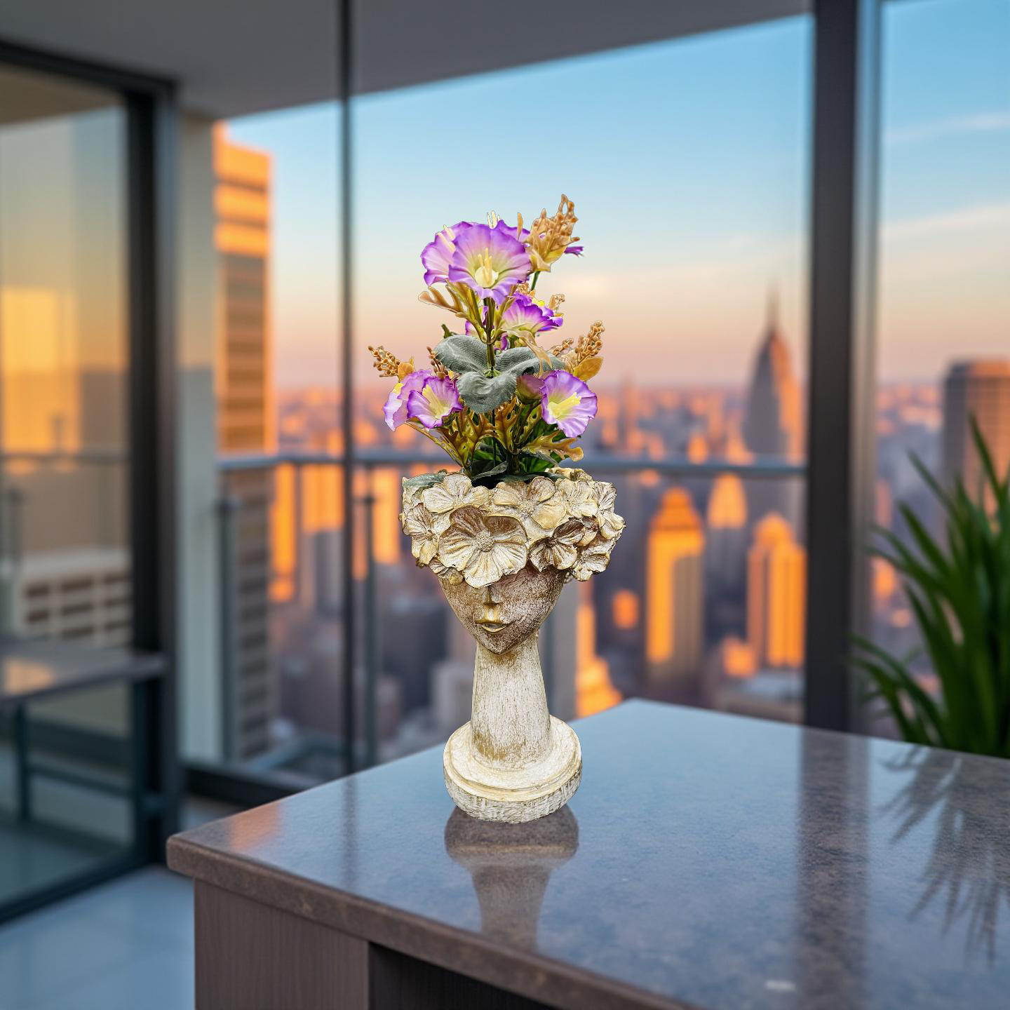 🌸 Golden Blossom Lady Planter
