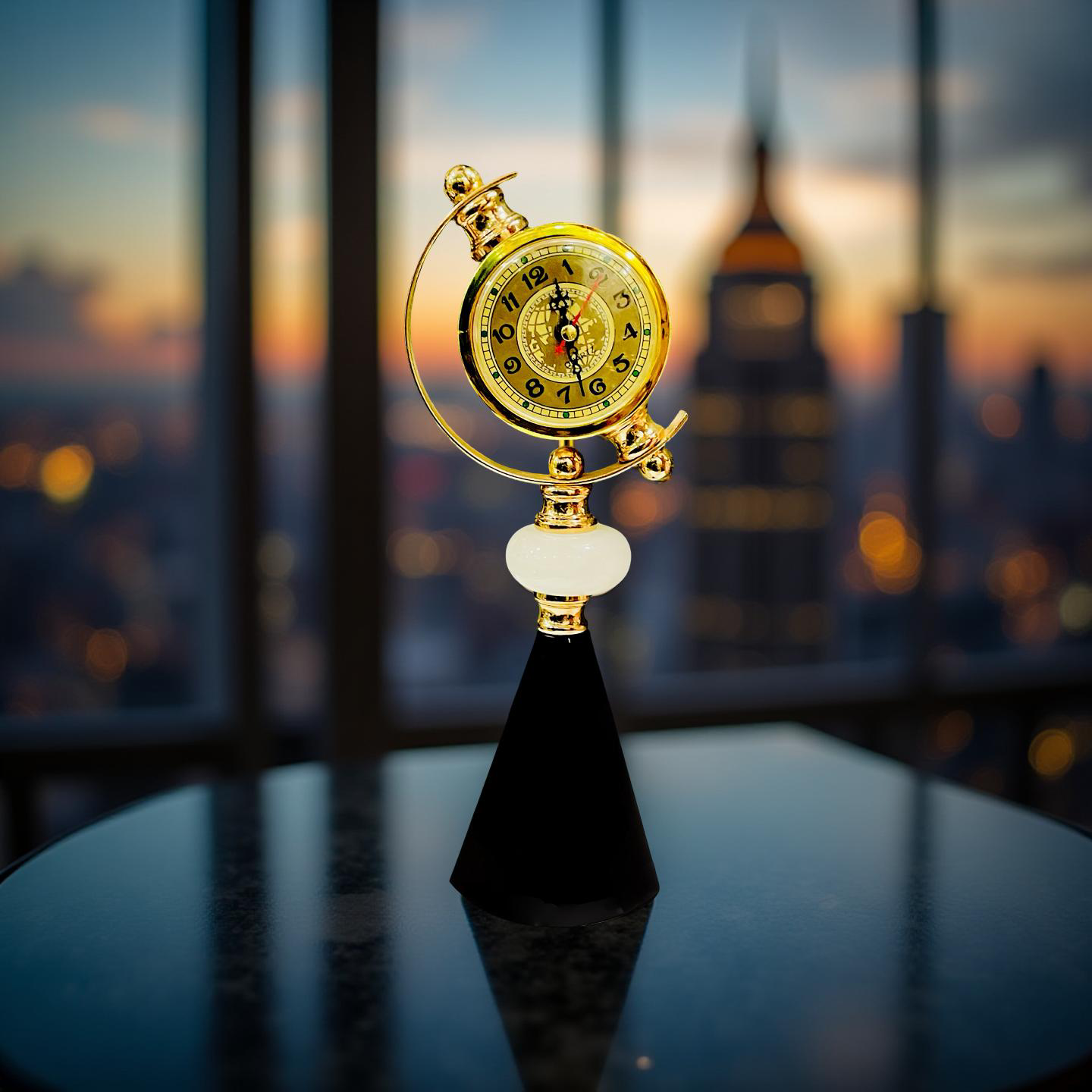 Golden Globe Desk Clock