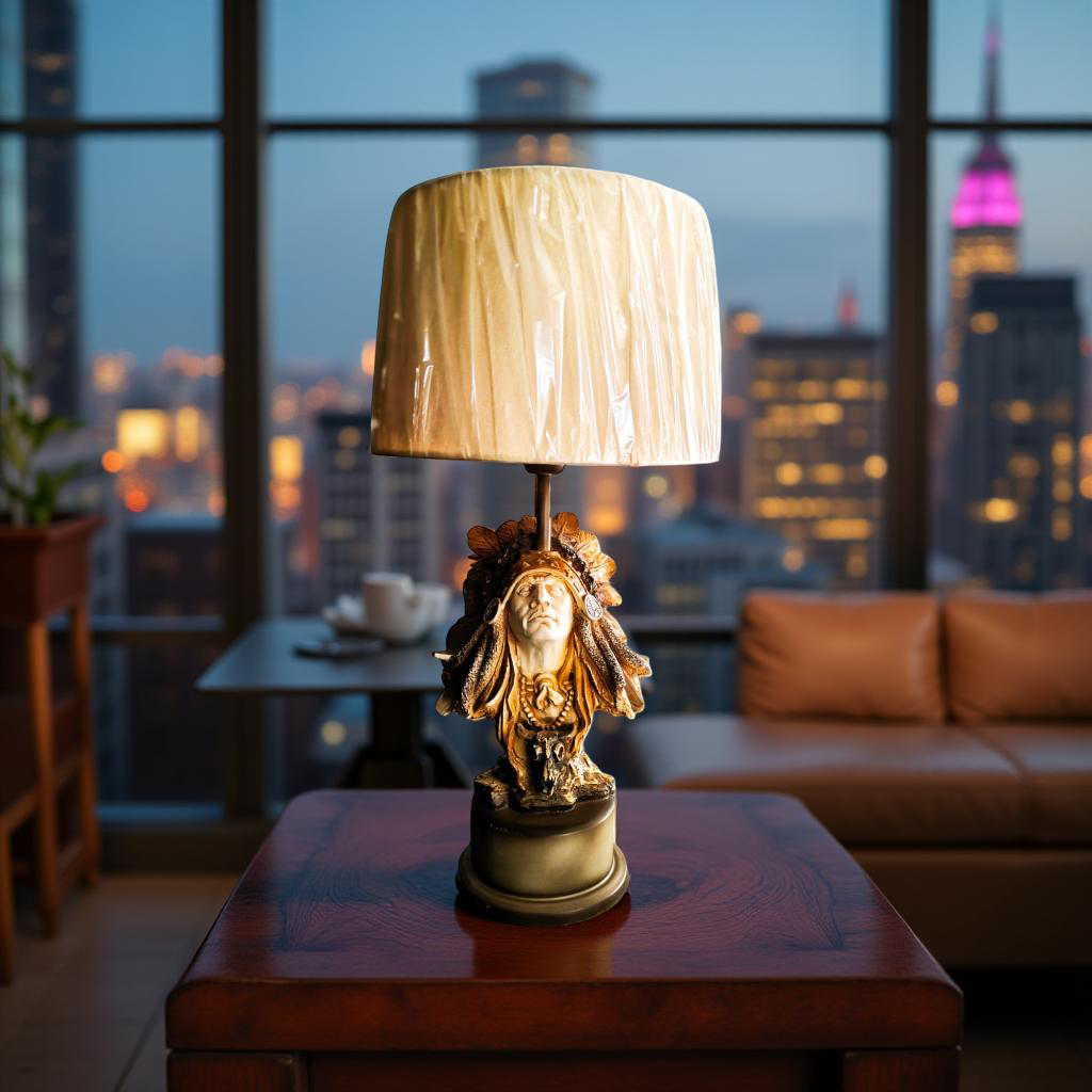 Native Chief Resin Table Lamp