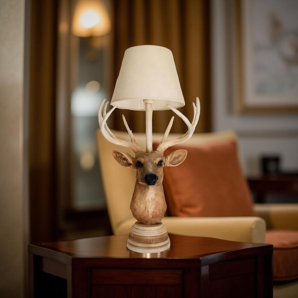 Realistic Antler Deer Table Lamp