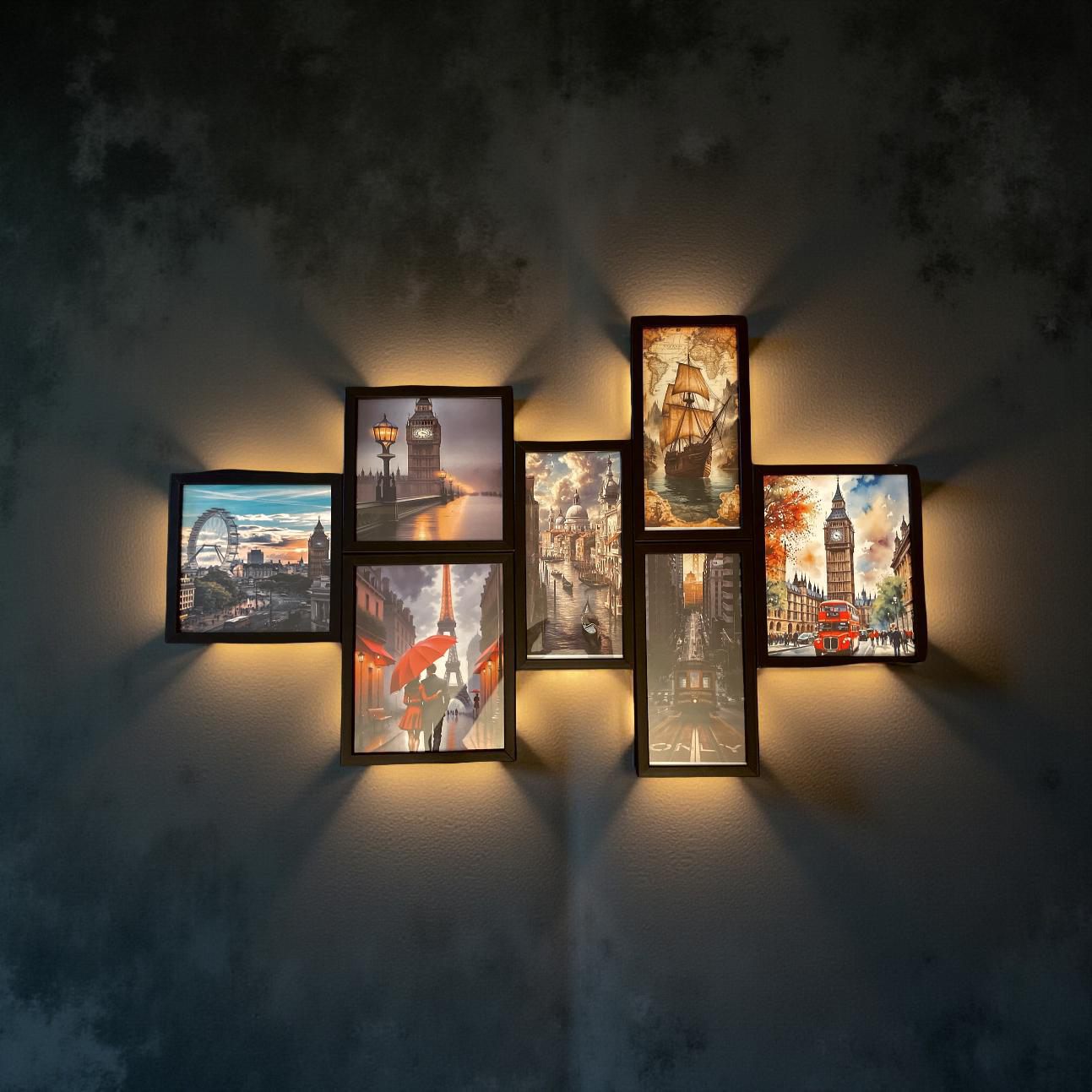 Wanderlust in Frames – 7-Panel Travel Wall Art Set