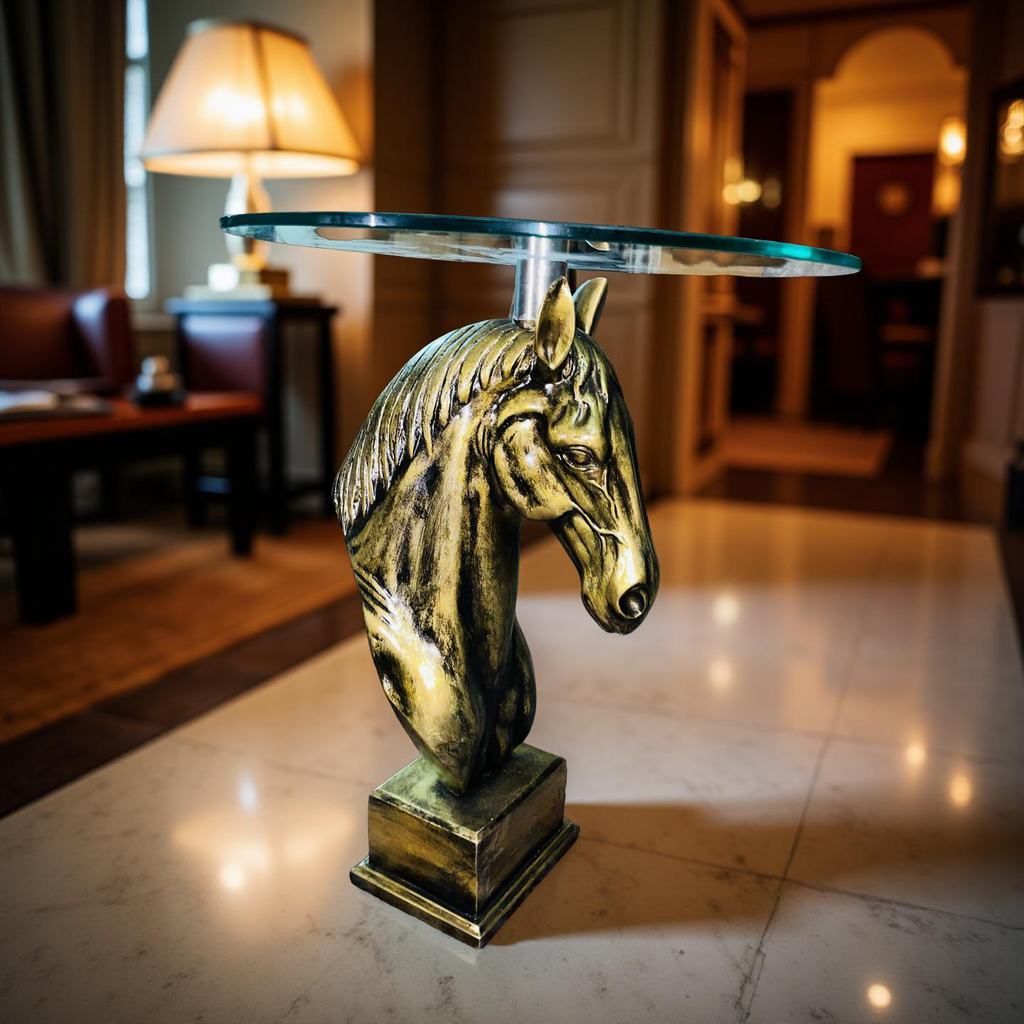 Golden Horse Head Coffee Table