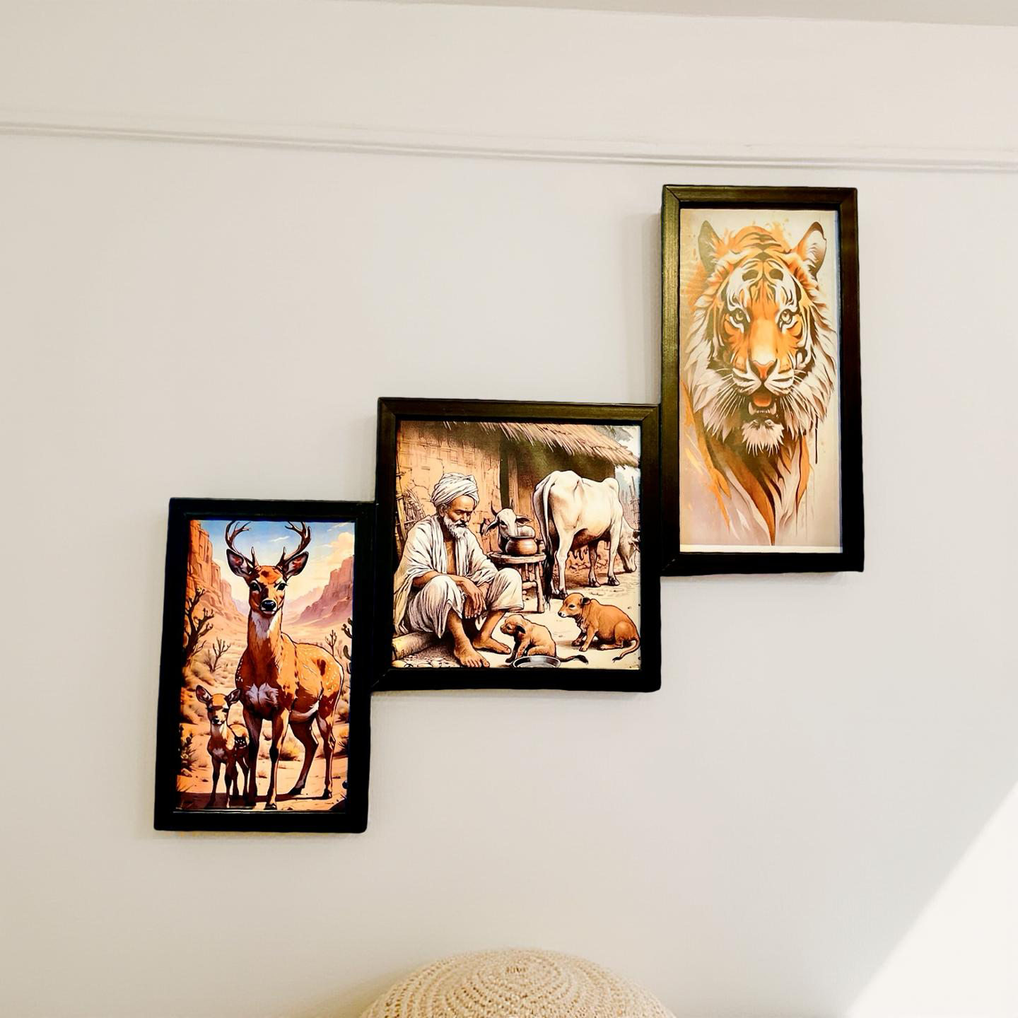 Roots & Wilderness – Tribal Life Wall Frame Set