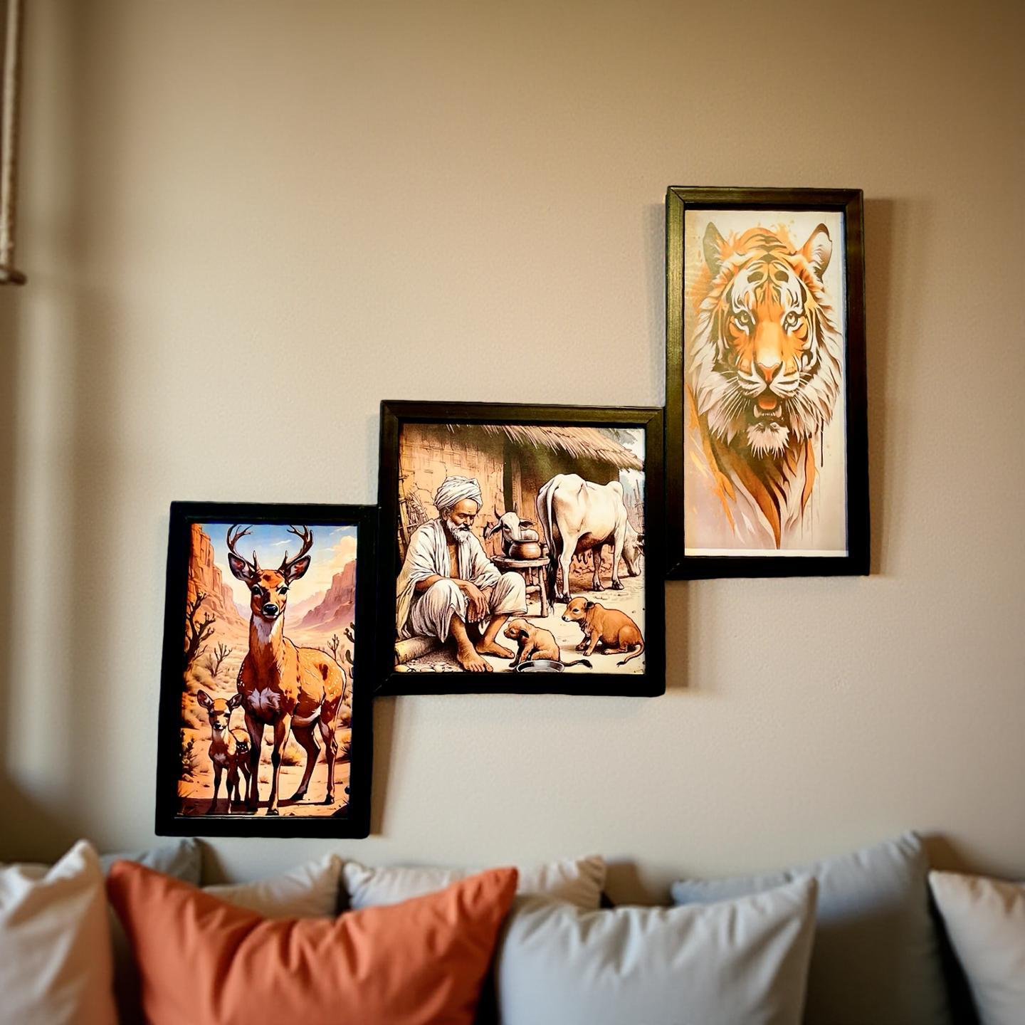 Roots & Wilderness – Tribal Life Wall Frame Set