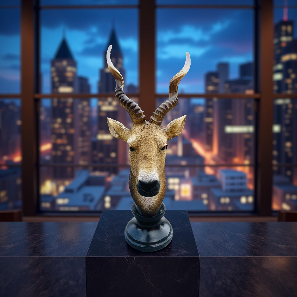 Desert Sentinel – Antelope Bust Sculpture