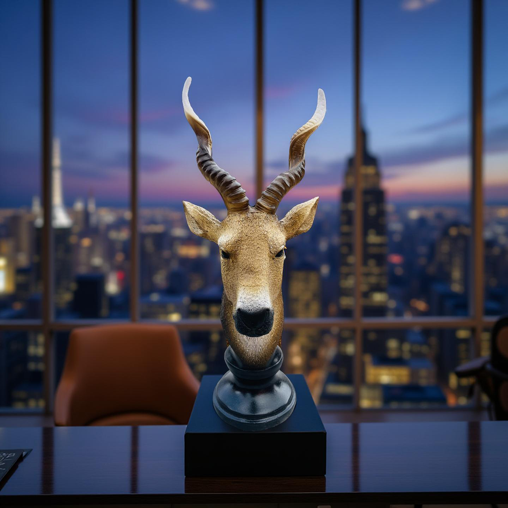 Desert Sentinel – Antelope Bust Sculpture