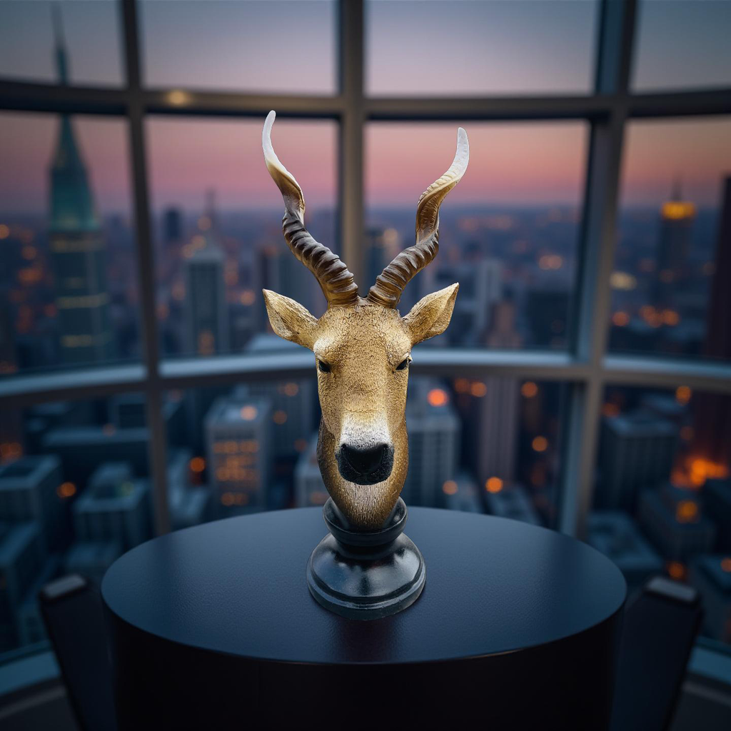 Desert Sentinel – Antelope Bust Sculpture