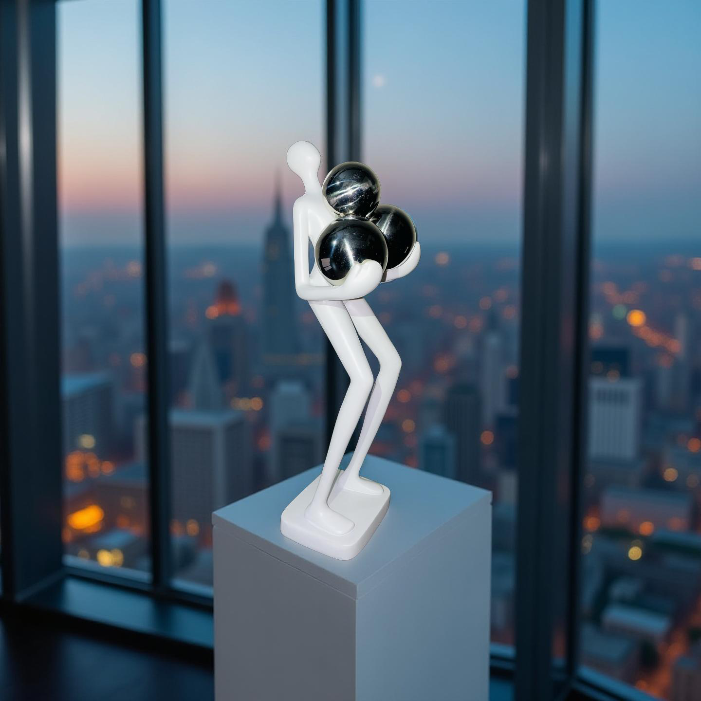 Resin Abstract Figurine – “The Bearer of Spheres”