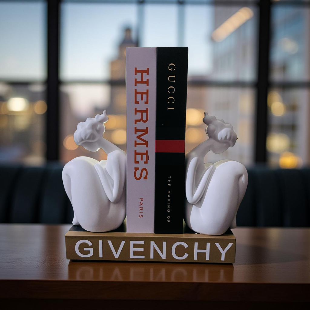 Abstract Thinker Bookends