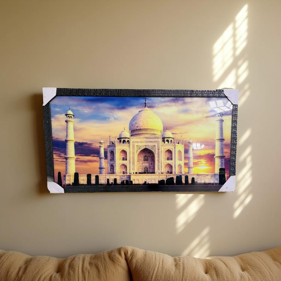 Eternal Wonder – Taj Mahal Sunset Wall Frame