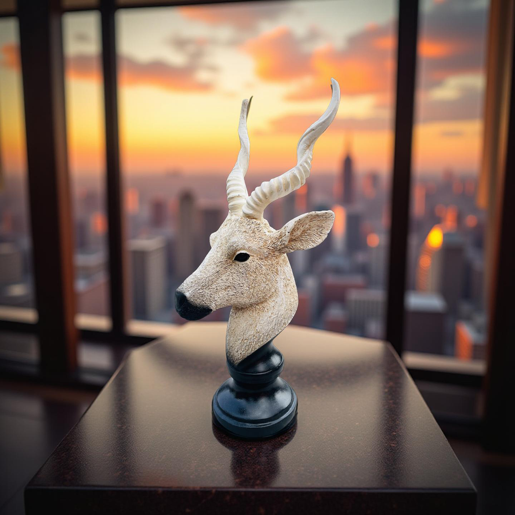 Desert Sentinel – Antelope Bust Sculpture