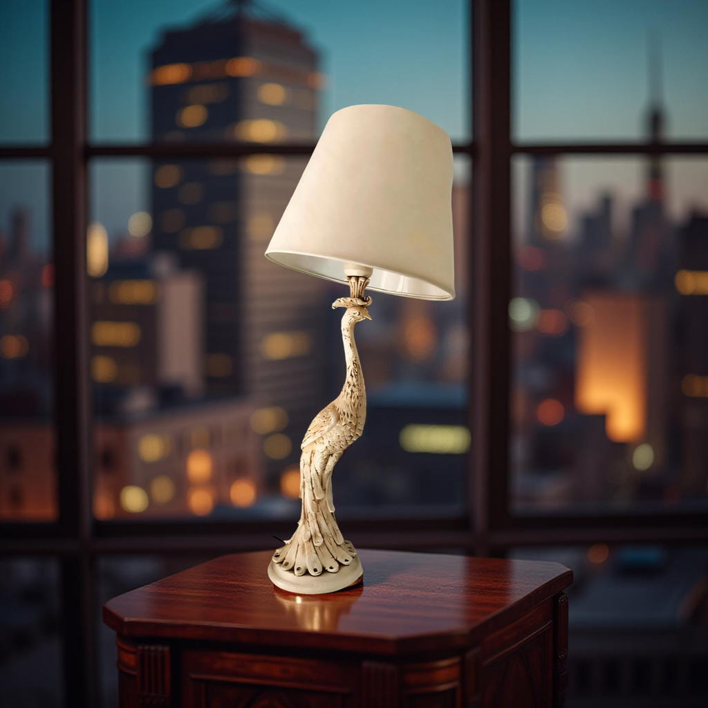 Royal Peacock Lamp – Elegant Table Decor