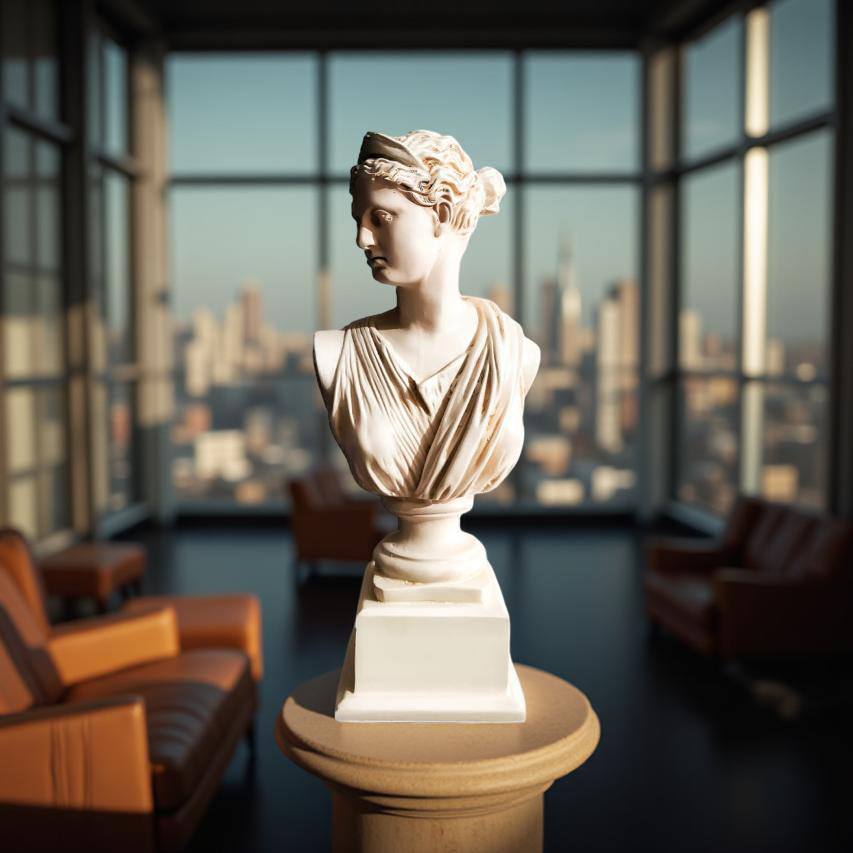 Diana of the Skyline – Marble Goddess Bust