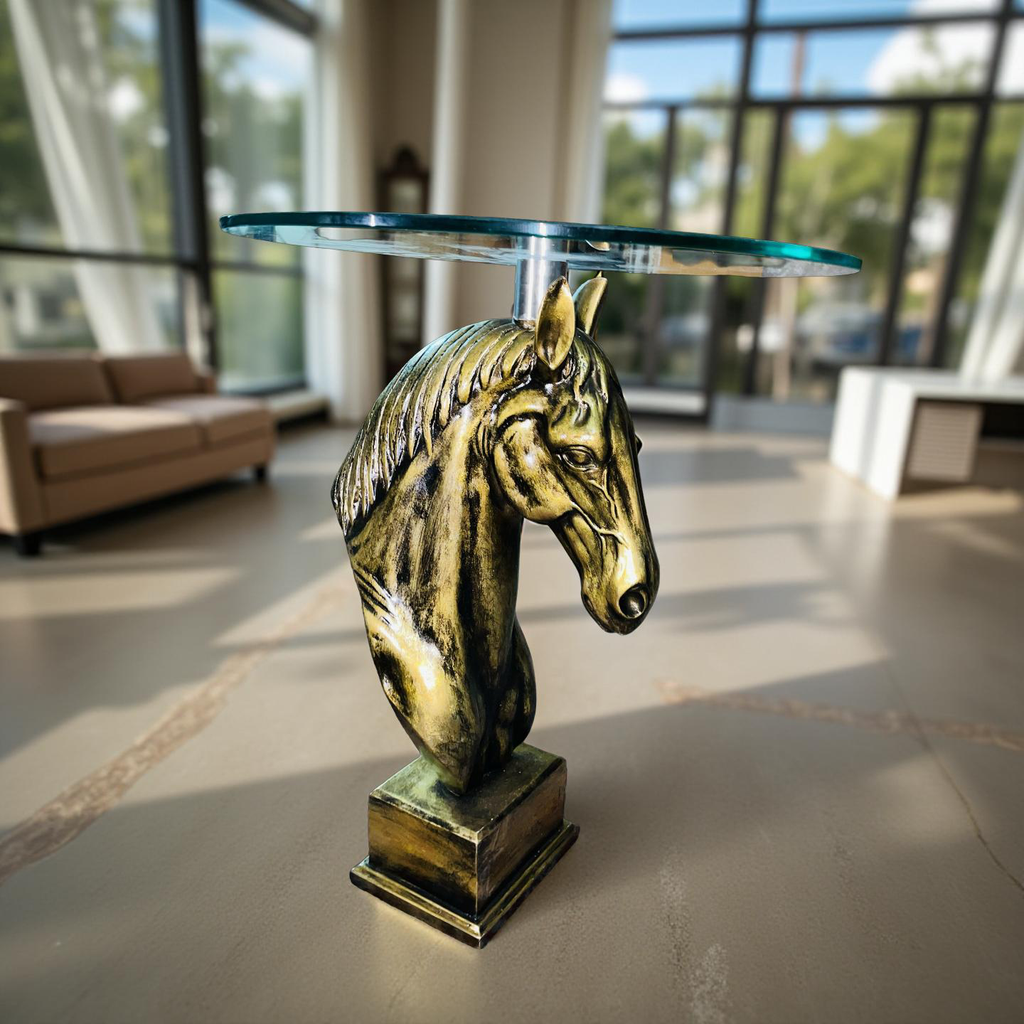 Golden Horse Head Coffee Table