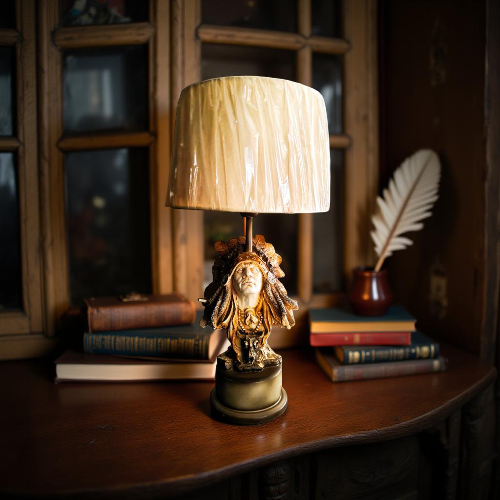 Native Chief Resin Table Lamp