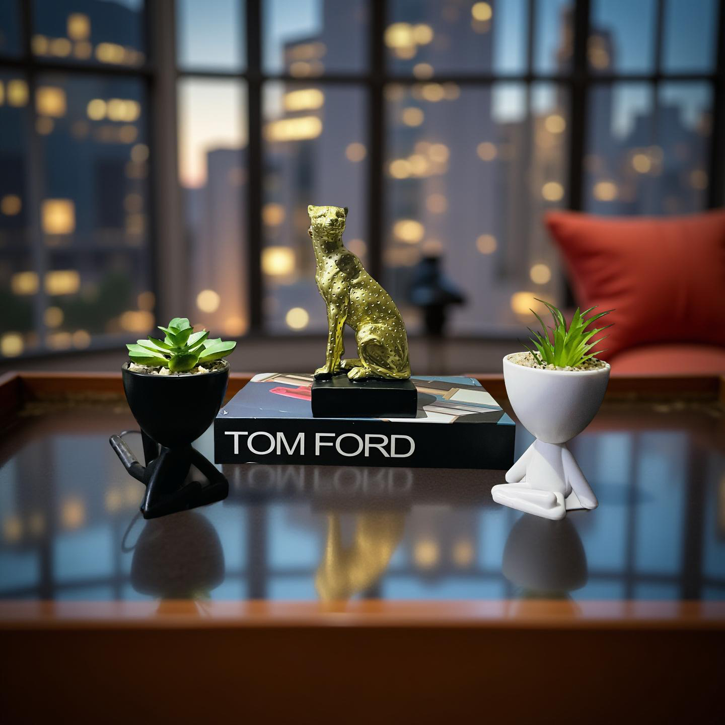 Golden Cheetah Figurine