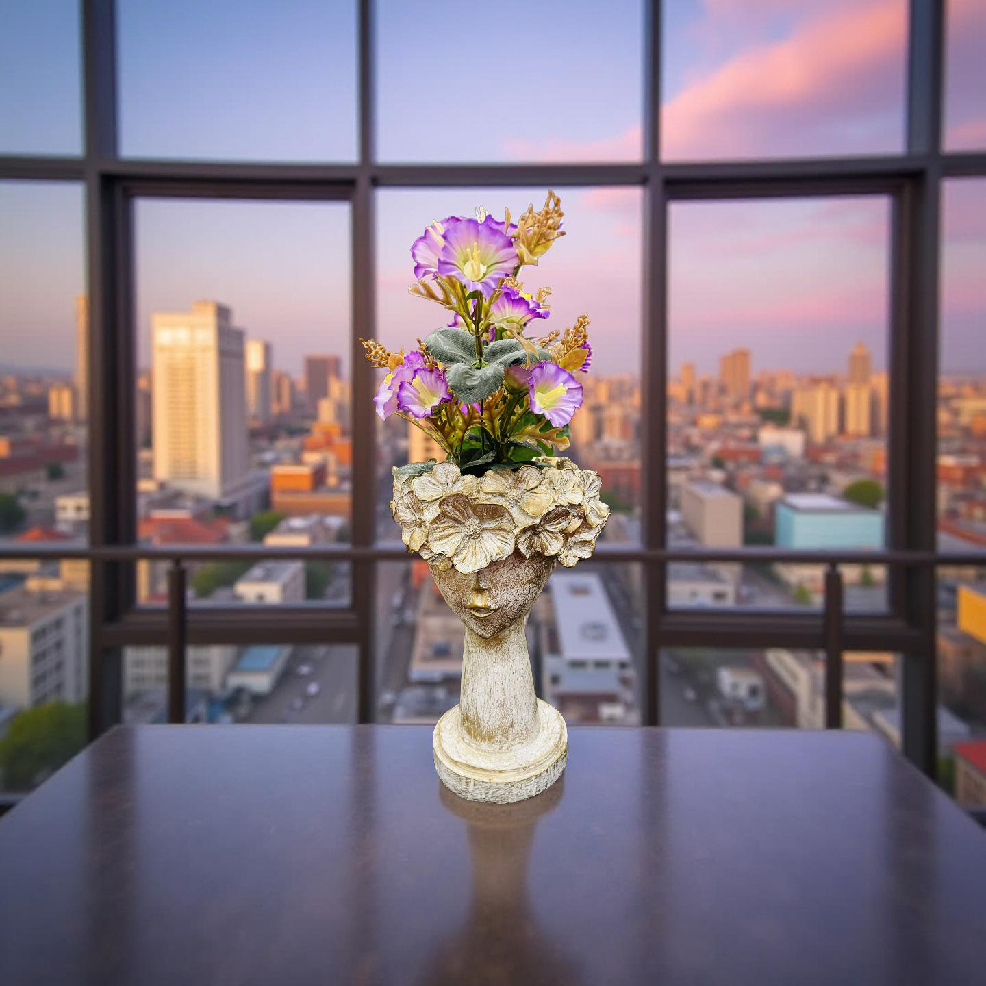 🌸 Golden Blossom Lady Planter