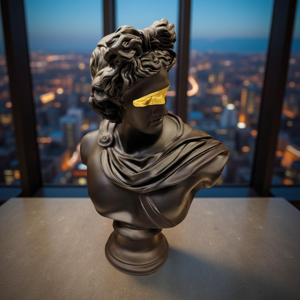 Neo-Classical Red Vision Bust