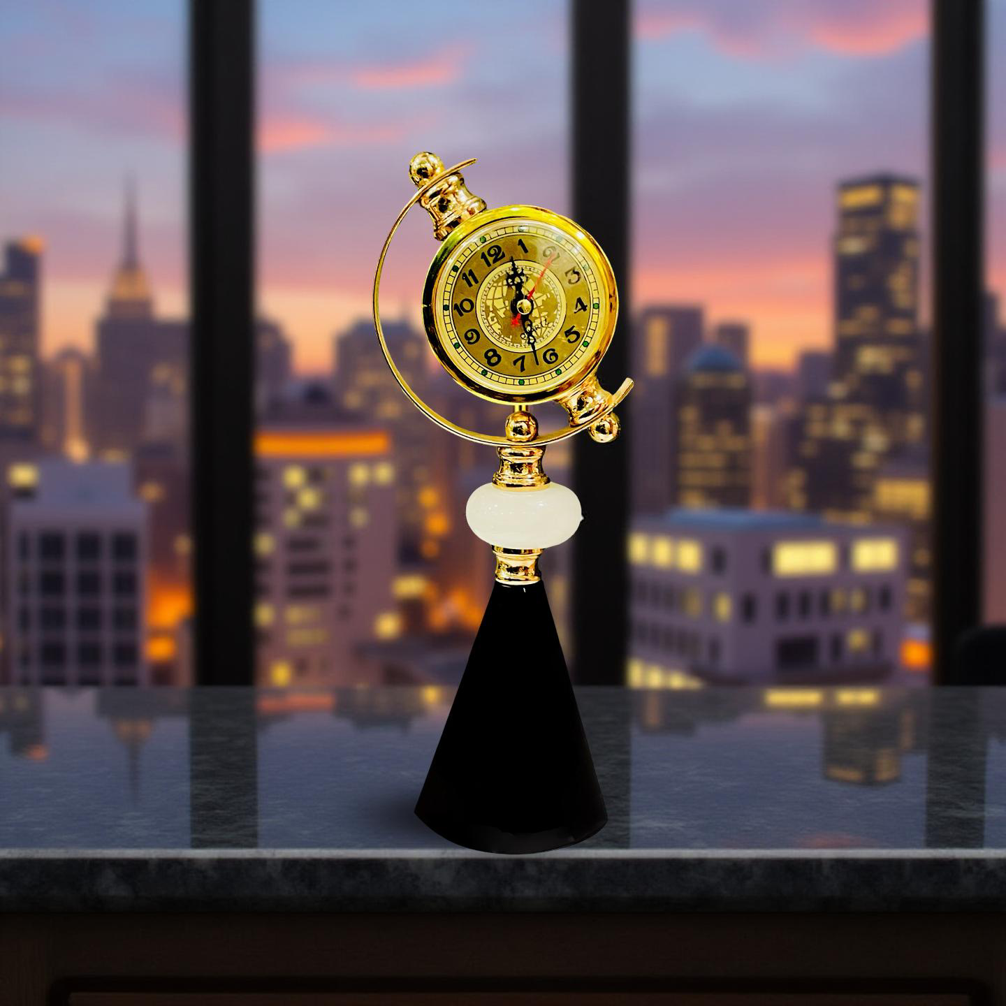 Golden Globe Desk Clock