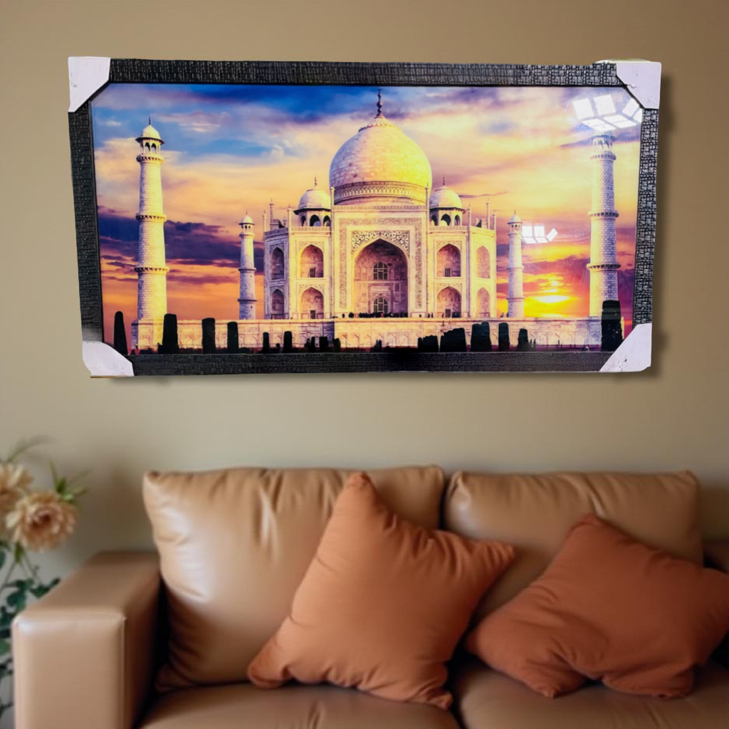 Eternal Wonder – Taj Mahal Sunset Wall Frame