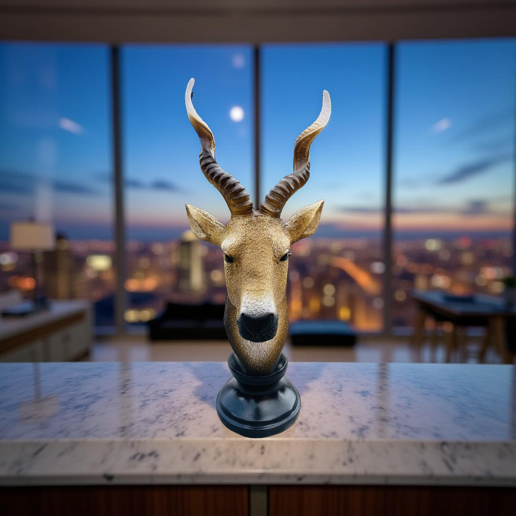 Desert Sentinel – Antelope Bust Sculpture