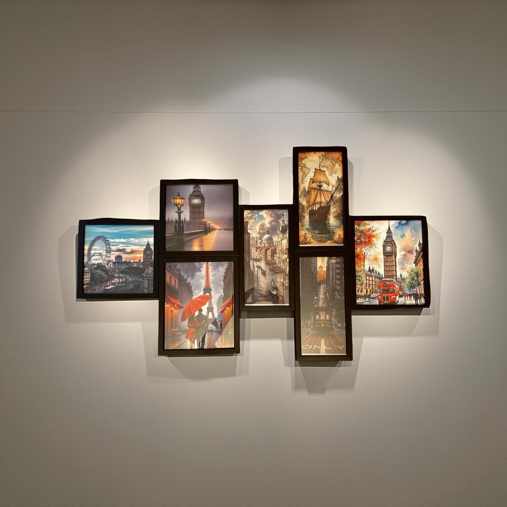 Wanderlust in Frames – 7-Panel Travel Wall Art Set