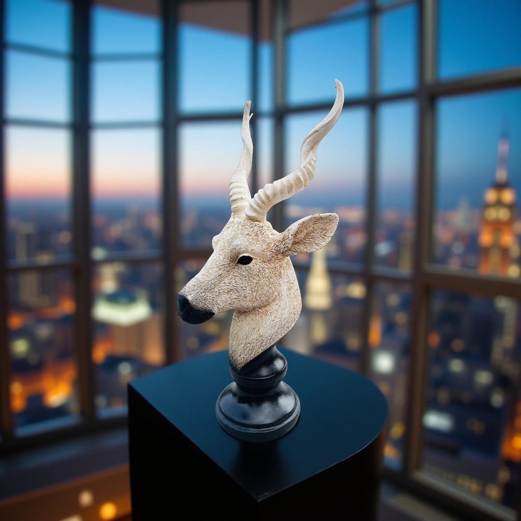 Desert Sentinel – Antelope Bust Sculpture