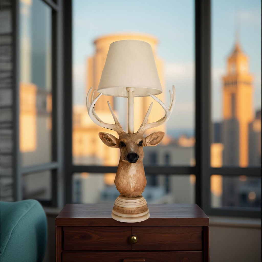 Realistic Antler Deer Table Lamp