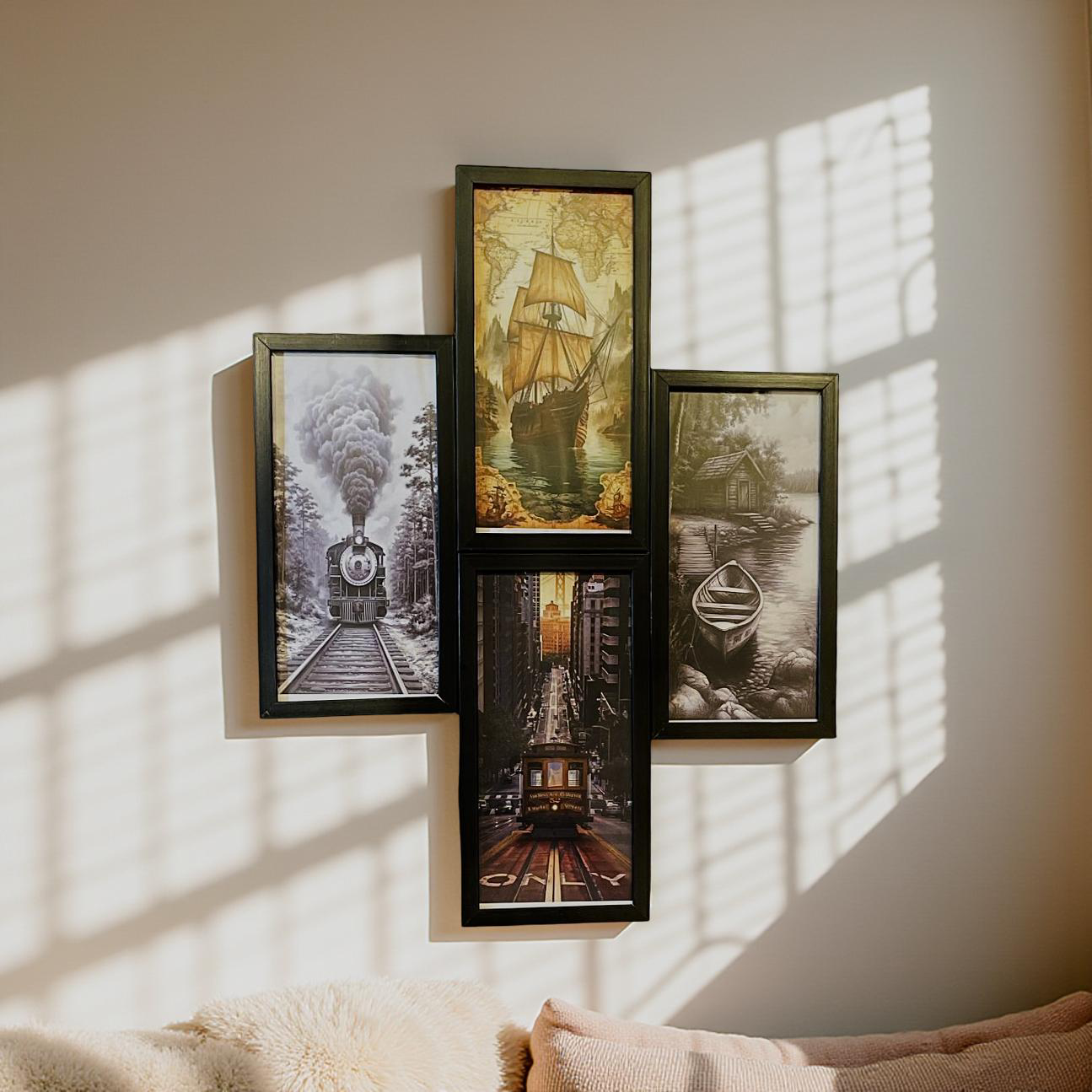 Timeless Journeys – Vintage Transport Wall Art Set