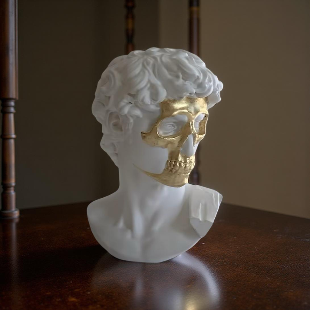 Golden Skull David Bust