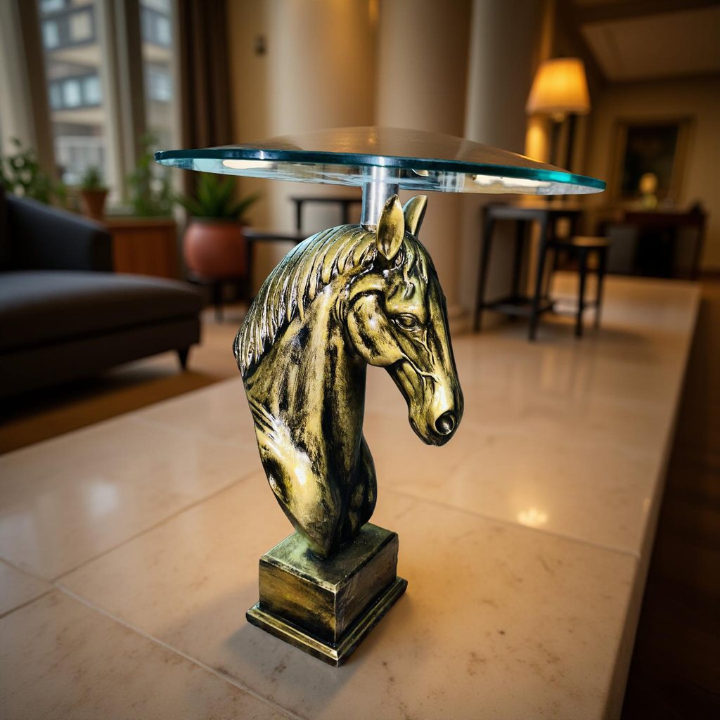 Golden Horse Head Coffee Table