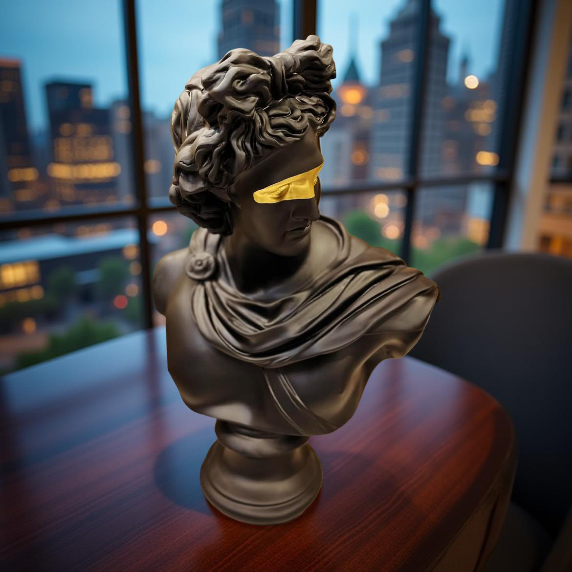 Neo-Classical Red Vision Bust