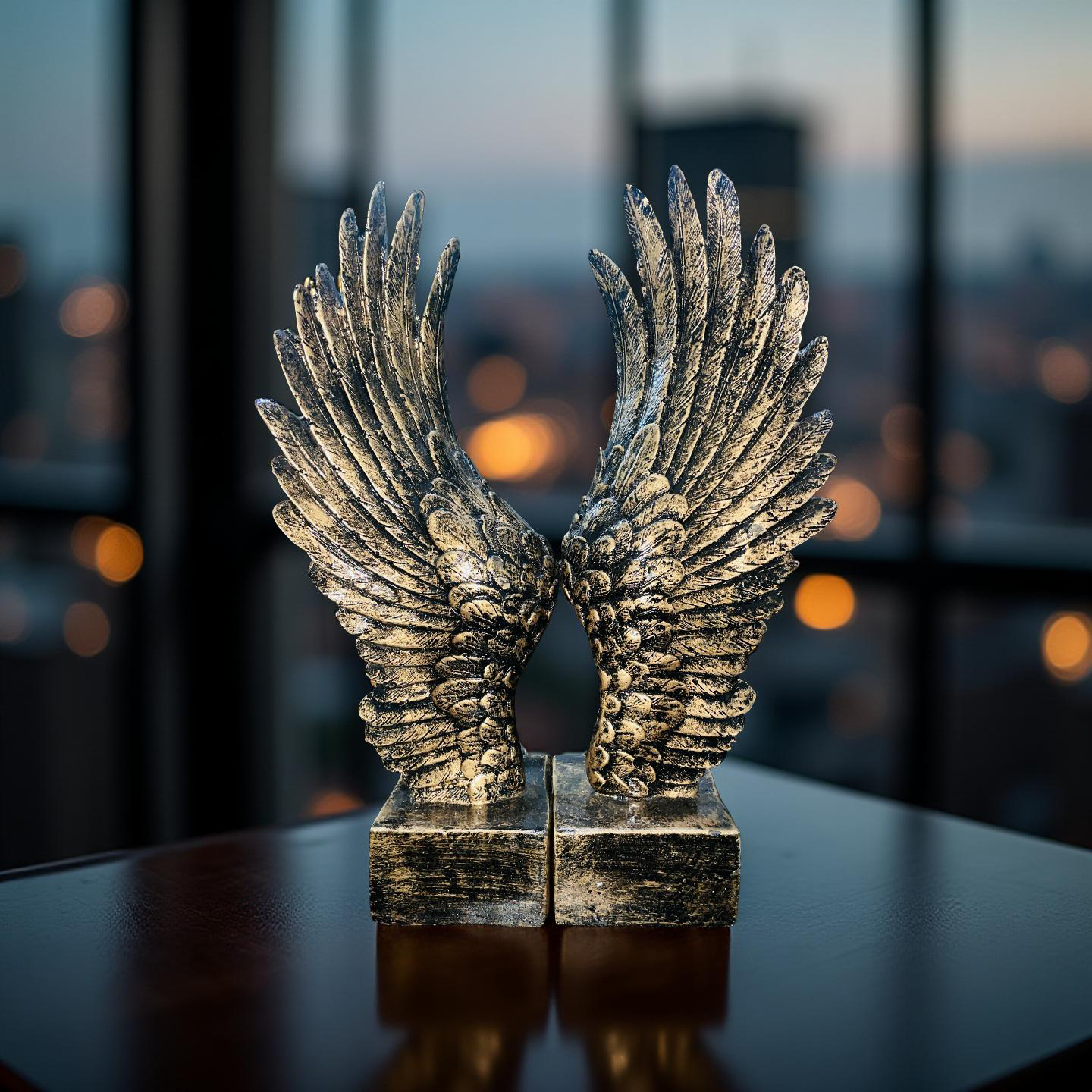 Celestial Wings – Angel Wing Bookends