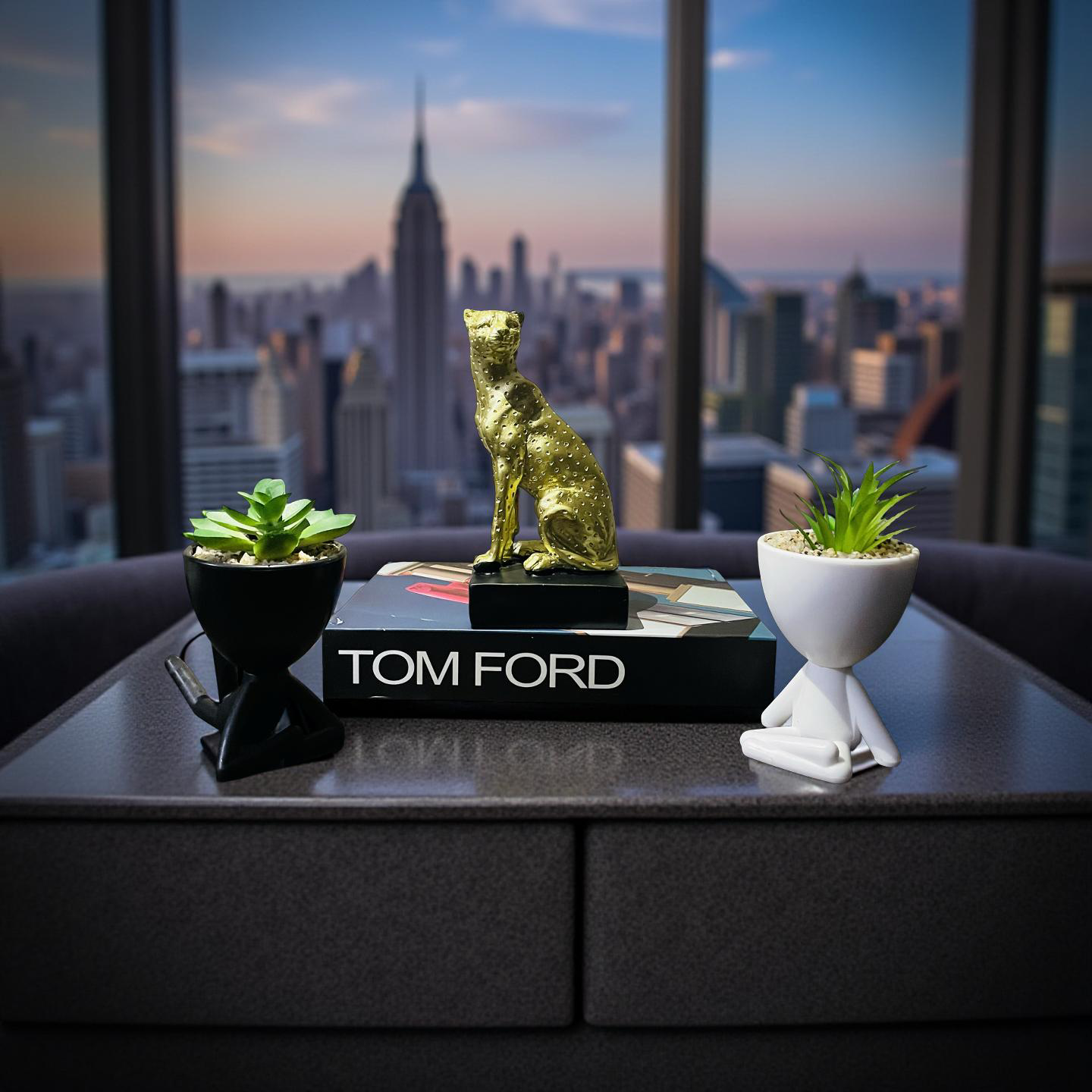 Golden Cheetah Figurine