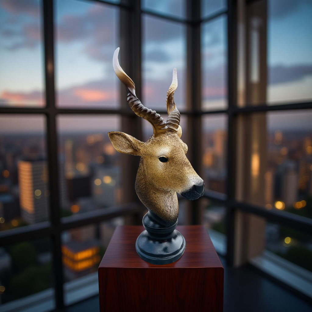 Desert Sentinel – Antelope Bust Sculpture