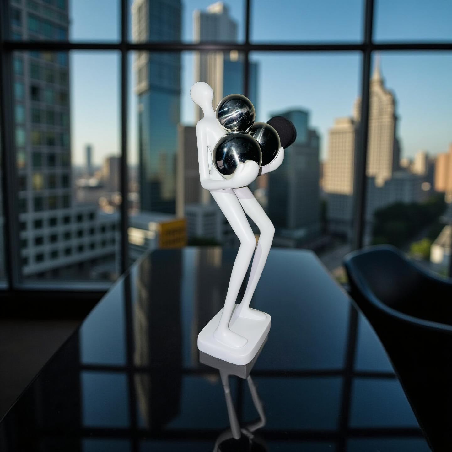 Resin Abstract Figurine – “The Bearer of Spheres”